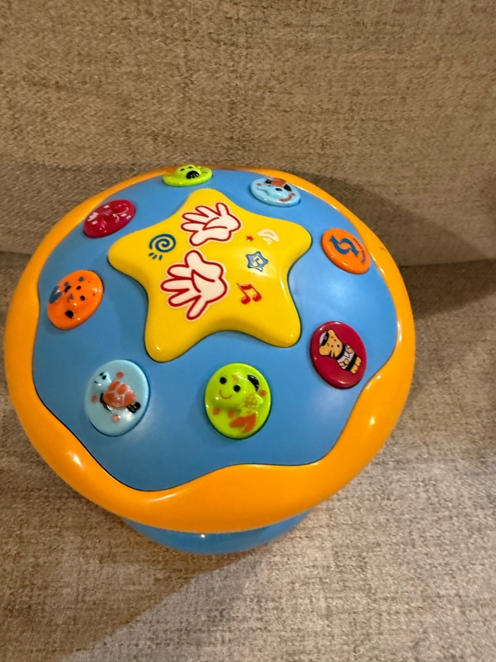 Colorful Ocean Musical Spinner Toy - Blue & Yellow - Picture 2 of 4